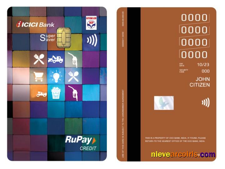 India Icici Bank RuPay vertical credit card